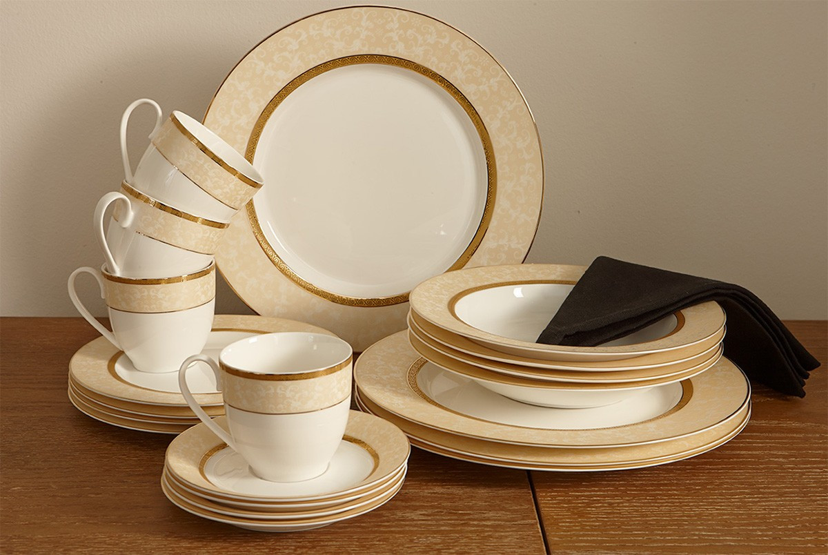 Gold Dinner Ware
 Bone China Forest Gold Dinnerware Set Inspired style