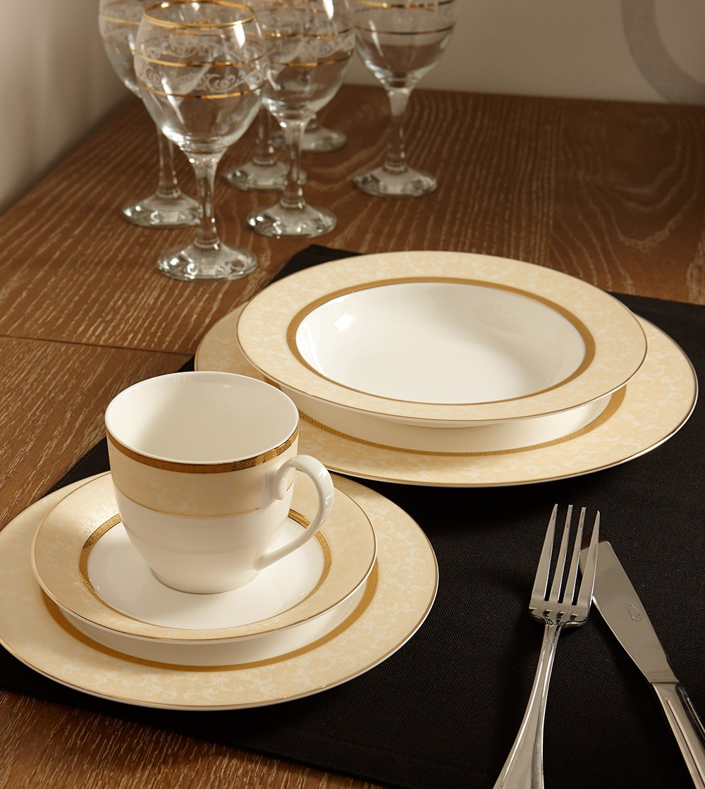 Gold Dinner Ware
 Bone China Forest Gold Dinnerware Set Inspired style