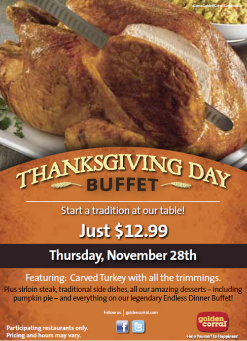 Golden Corral Dinner Hours
 6 Best Places to Get a Thanksgiving Meal in Fayetteville