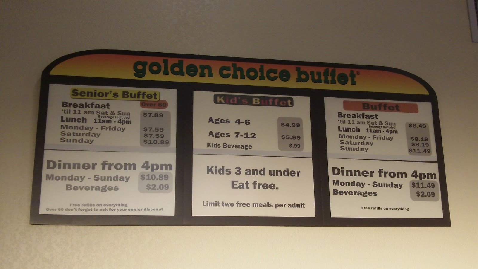 Golden Corral Dinner Price
 Golden Corral Menu Prices