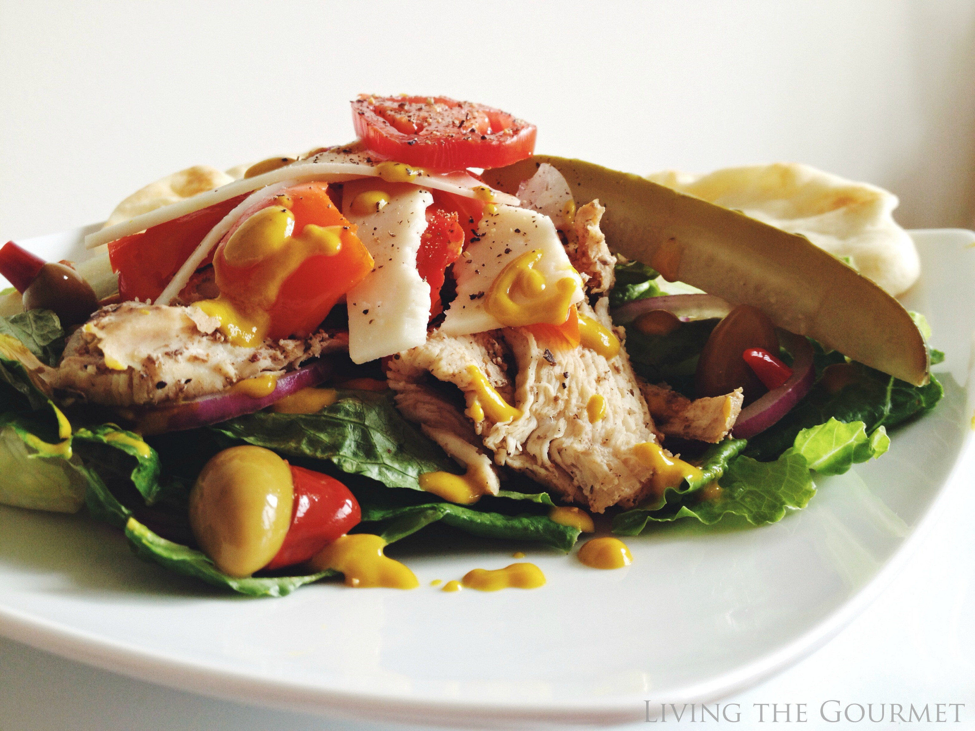 Gourmet Chicken Salad
 Chicken Salad with Fresh Salad Greens & Warm Naan Living