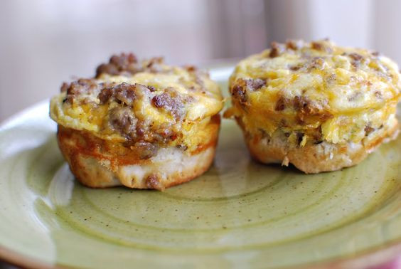 Grands Biscuits Breakfast Recipe
 "Breakfast Cupcakes" Makes 20 24 6 eggs 1 lb of sausage