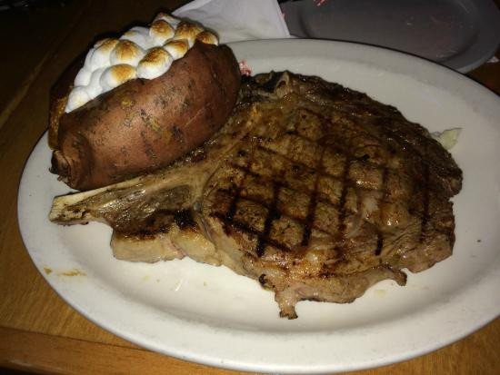 Great Steak And Potato
 25oz bone in ribeye with loaded sweet potato Picture of