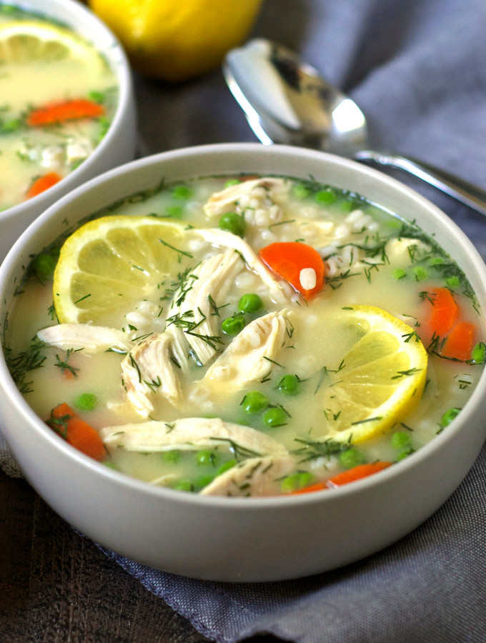 Greek Chicken Soup
 Ve able Barley Avgolemono Greek Lemon Chicken Soup