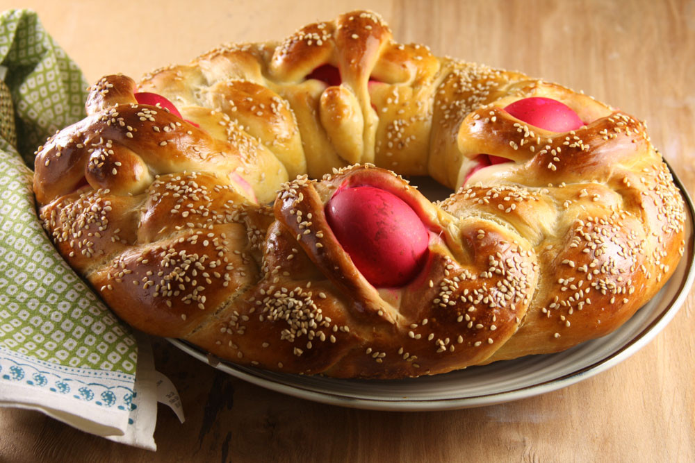 Greek Easter Bread
 Lambropsomo Greek Easter Bread