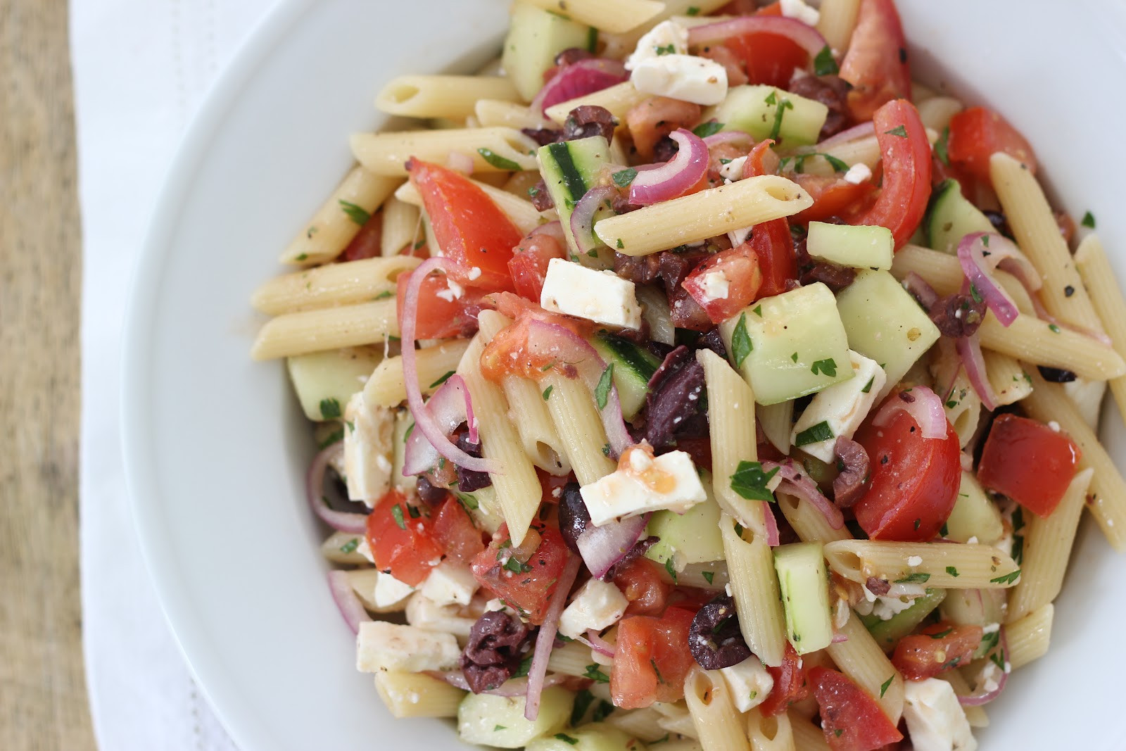 Greek Pasta Salad
 Jenny Steffens Hobick Greek Pasta Salad