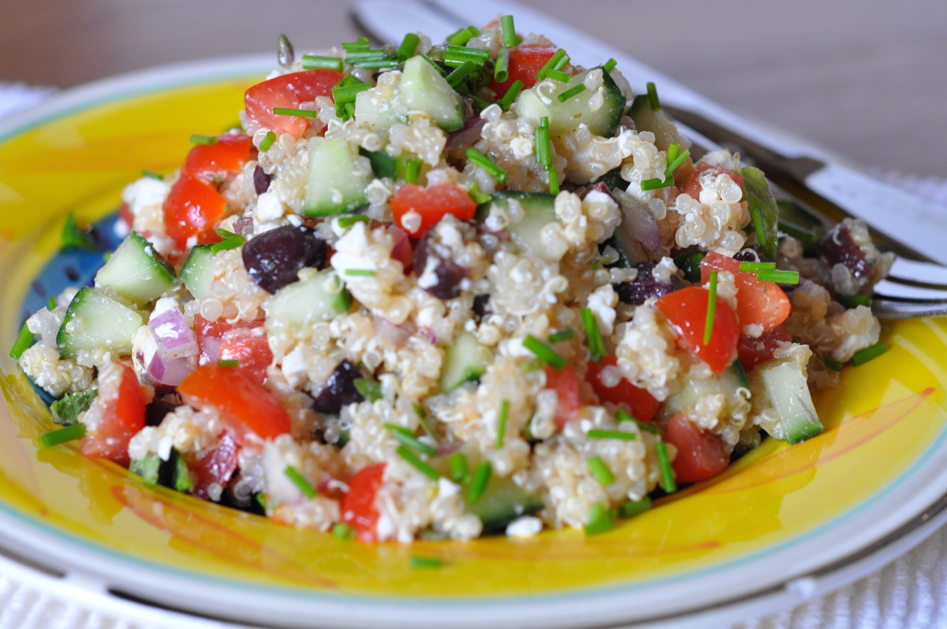 Greek Quinoa Salad
 Greek Quinoa Salad with Fresh Mint and Oregano