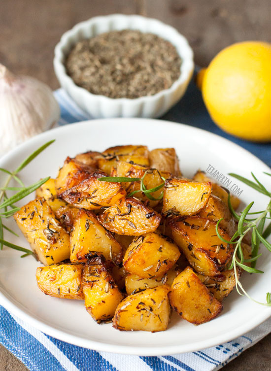Greek Roasted Potatoes
 Greek Potatoes naturally gluten free vegan Texanerin