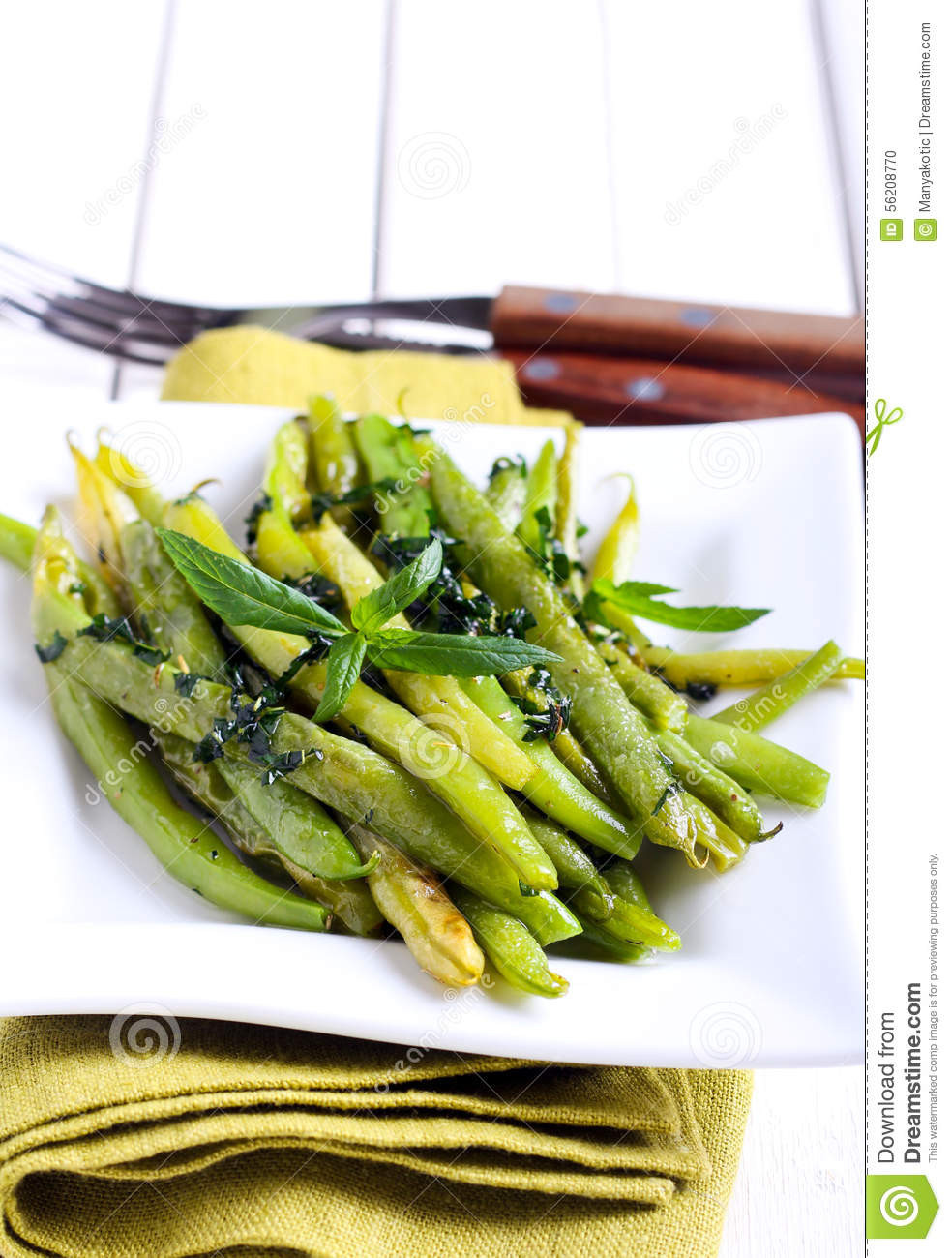 Green Bean Appetizer
 Minted Green Bean Appetizer Stock Image