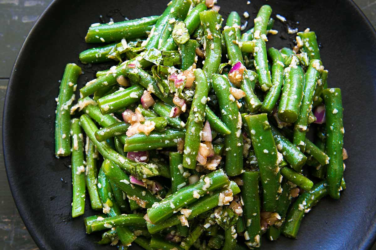 Green Bean Recipes
 Green Bean Salad with Basil Balsamic and Parmesan Recipe