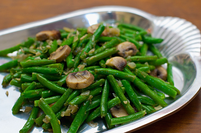 Green Bean Recipes
 Savory Green Beans and Mushrooms