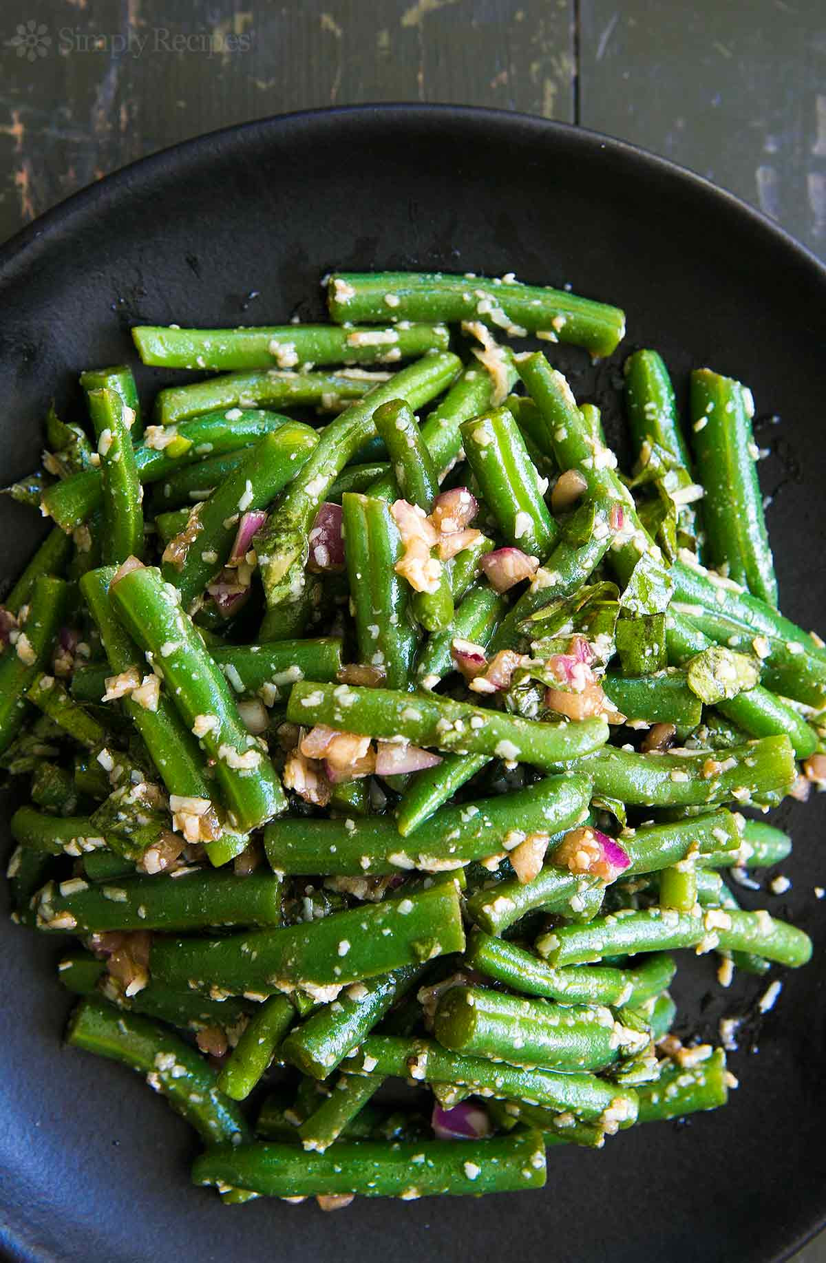 Green Bean Recipes
 Green Bean Salad with Basil Balsamic and Parmesan Recipe