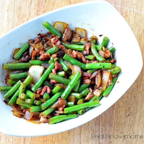 Green Beans With Bacon And Onion
 Bacon & ion Green Beans