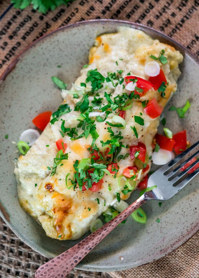 Green Chicken Enchilada Casserole
 Quick and Easy Green Chile Chicken Enchilada Casserole