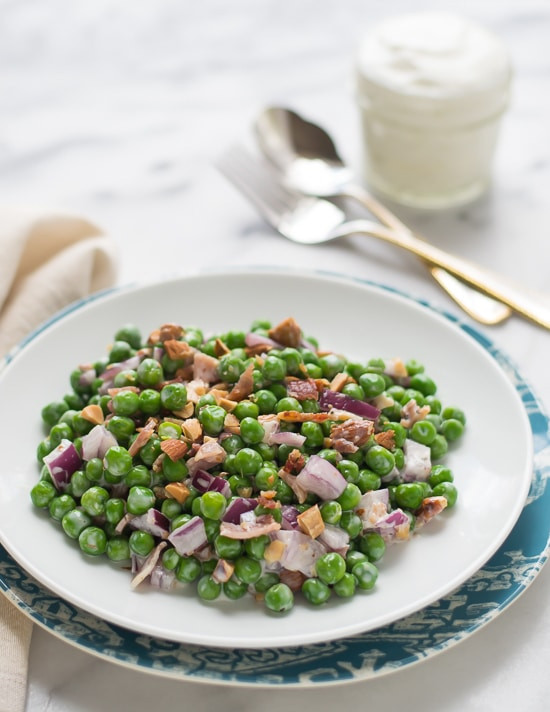 Green Pea Salad
 Green Pea Salad with Bacon and Almonds