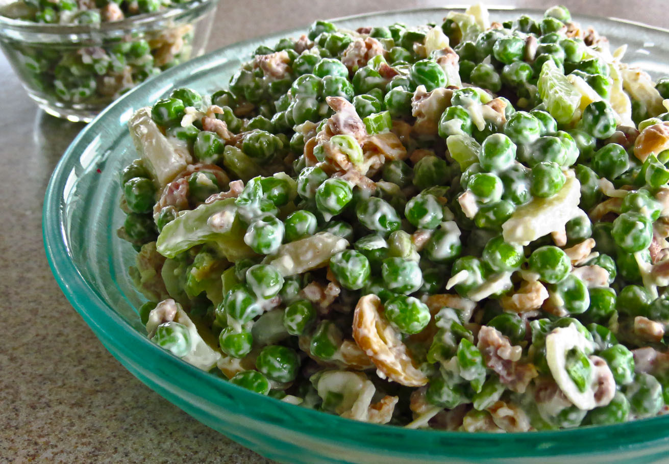 Green Pea Salad
 Herbed Egg Ring with Green Pea Salad