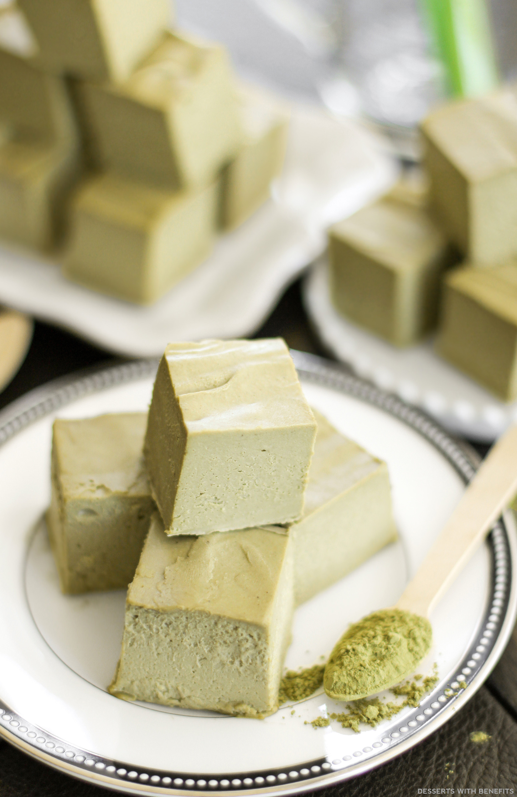 Green Tea Desserts
 Healthy Raw Matcha Green Tea Fudge sugar free low carb