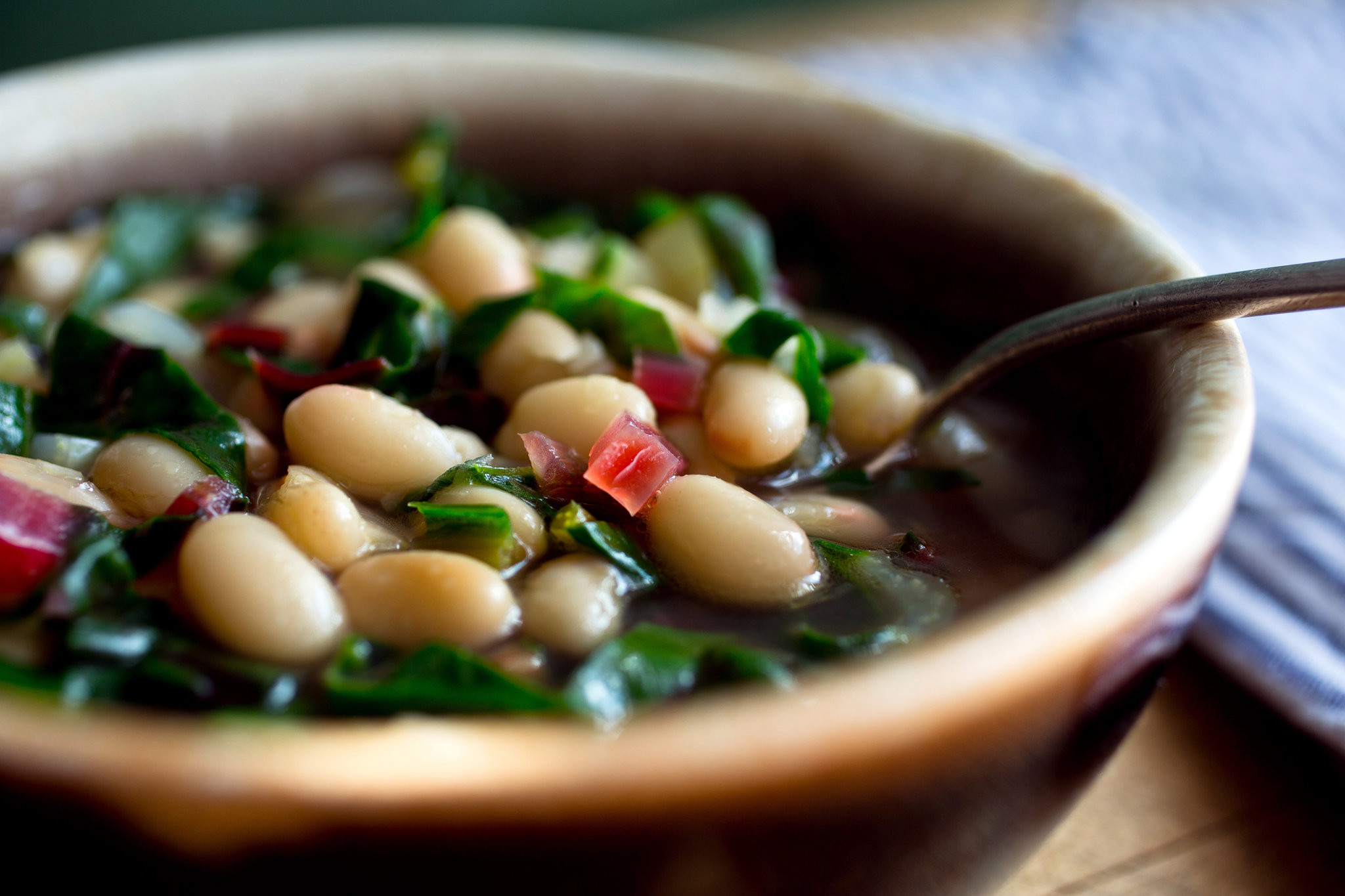 Greens And Beans
 White or Pink Beans With Beet Greens and Parmesan Recipe