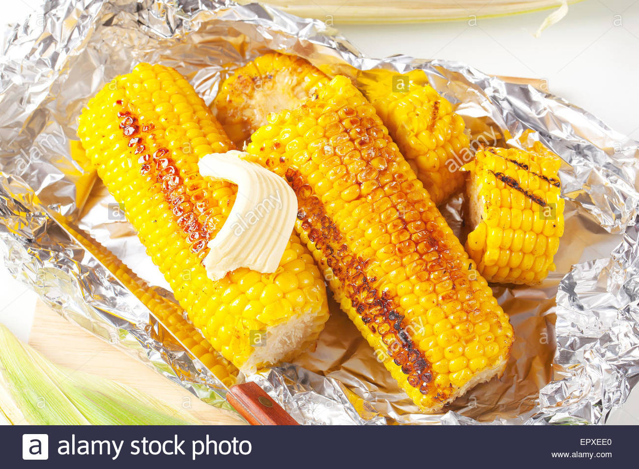Grill Corn In Foil
 tin foil corn on grill