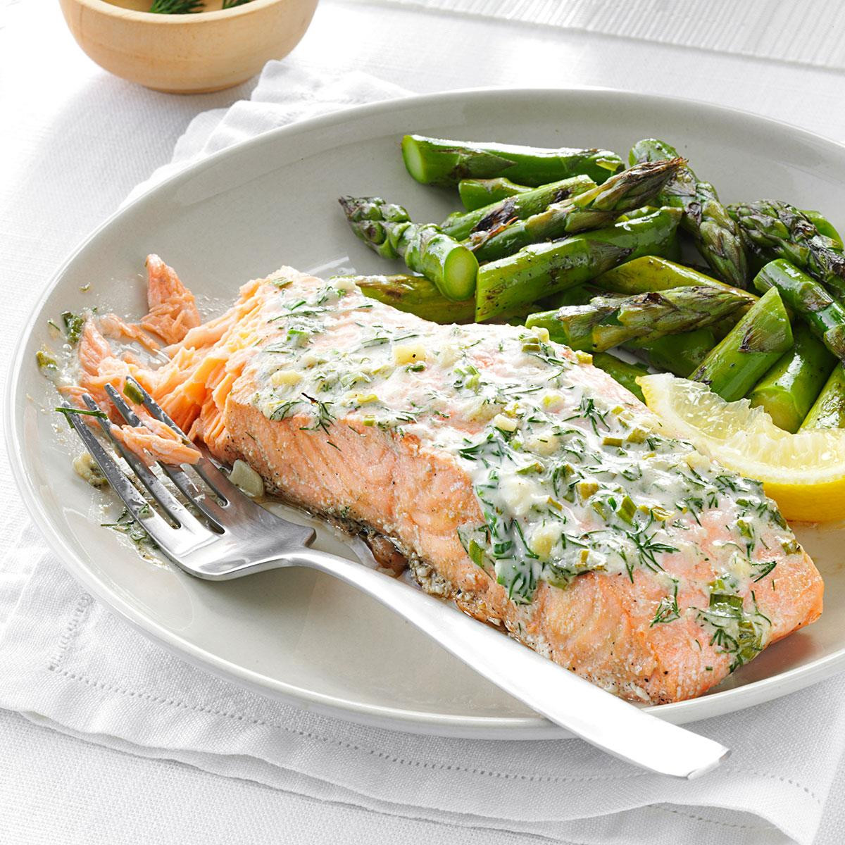 Grill Dinner Ideas
 Creamy Herb Grilled Salmon Recipe