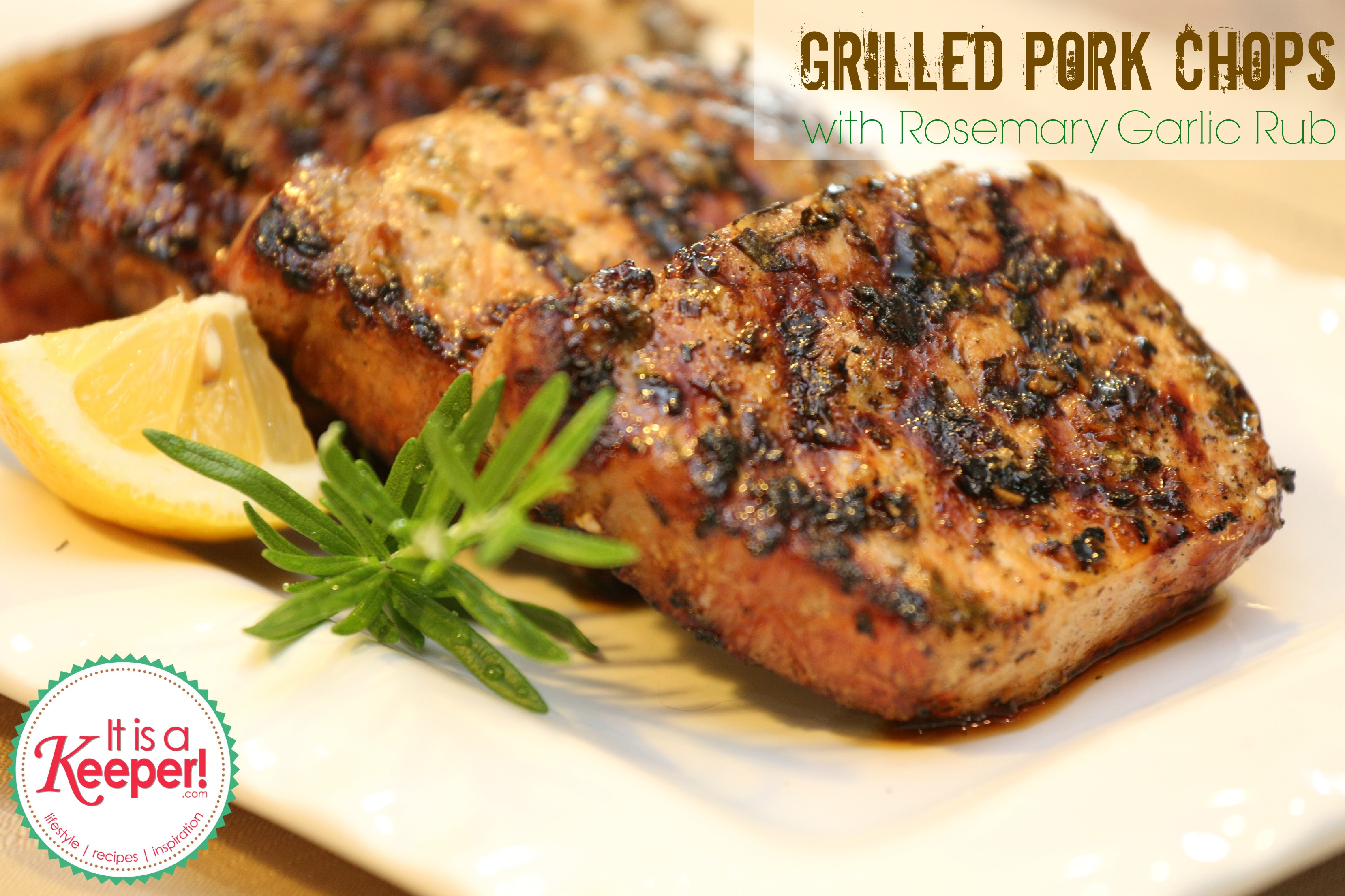 Grill Pork Chops
 Grilled Pork Chops with Rosemary Garlic Rub