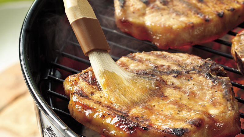 Grill Pork Chops Time
 Grilled Pork Chops with Maple Apple Glaze recipe from