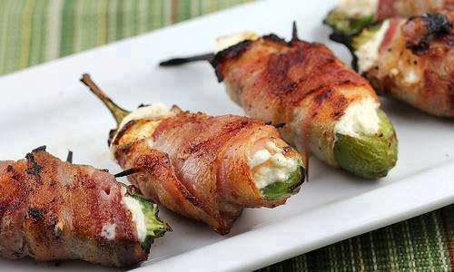 Grilled Bacon Wrapped Jalapeno Poppers
 Grill