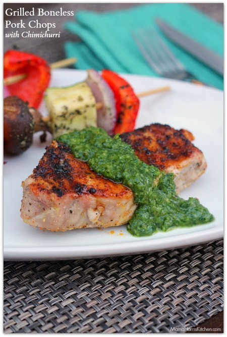 Grilled Boneless Pork Chops
 Grilled Boneless Pork Chops with Chimichurri