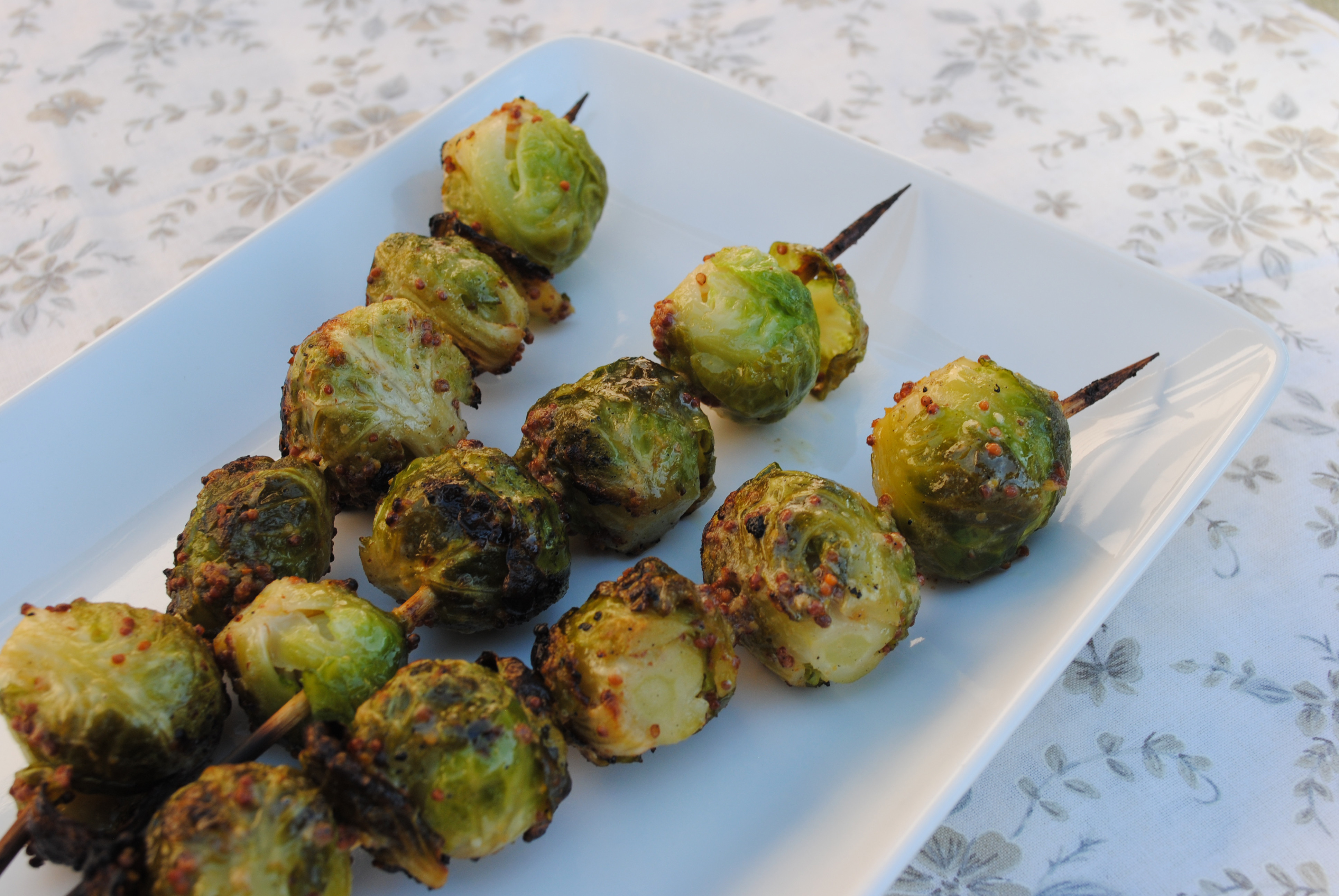 Grilled Brussels Sprouts
 Grilled Brussels Sprouts with Whole Grain Mustard