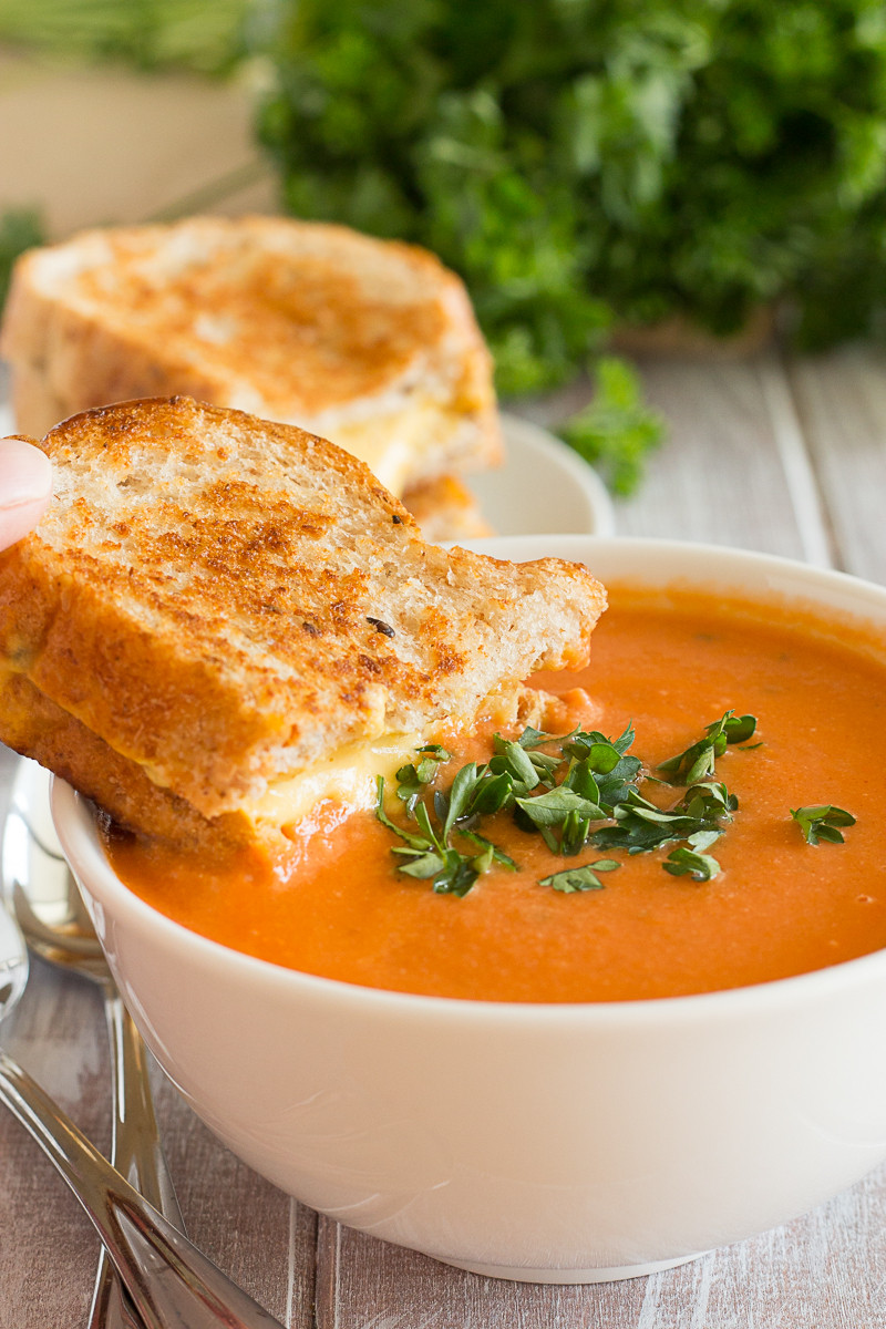Grilled Cheese And Tomato Soup
 Creamy Tomato Soup Vegan Yumminess
