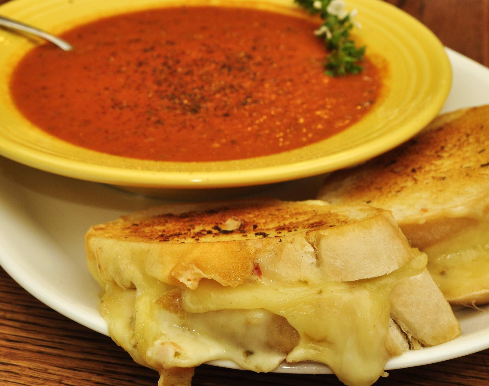 Grilled Cheese And Tomato Soup
 File Grilled cheese sandwich with roasted tomato soup