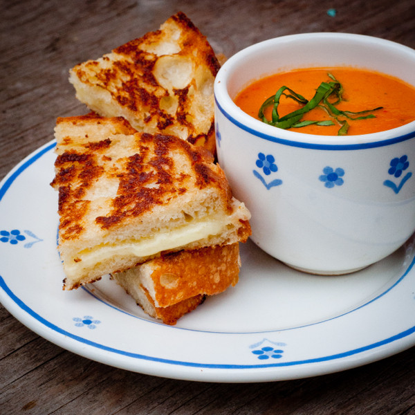 Grilled Cheese And Tomato Soup
 Creamy tomato soup and the ultimate grilled cheese