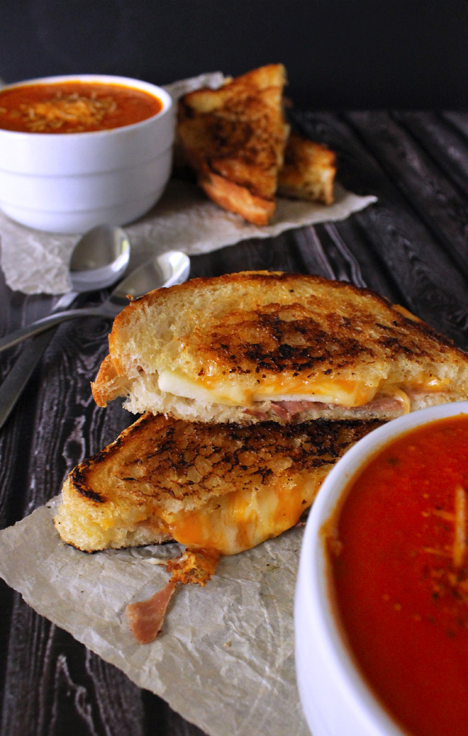 Grilled Cheese And Tomato Soup
 TomatoBasilSoupandGrilledCheese4