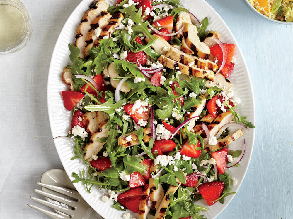 Grilled Chicken Salad Recipes
 Grilled Chicken Salad with Strawberries & Feta Recipe