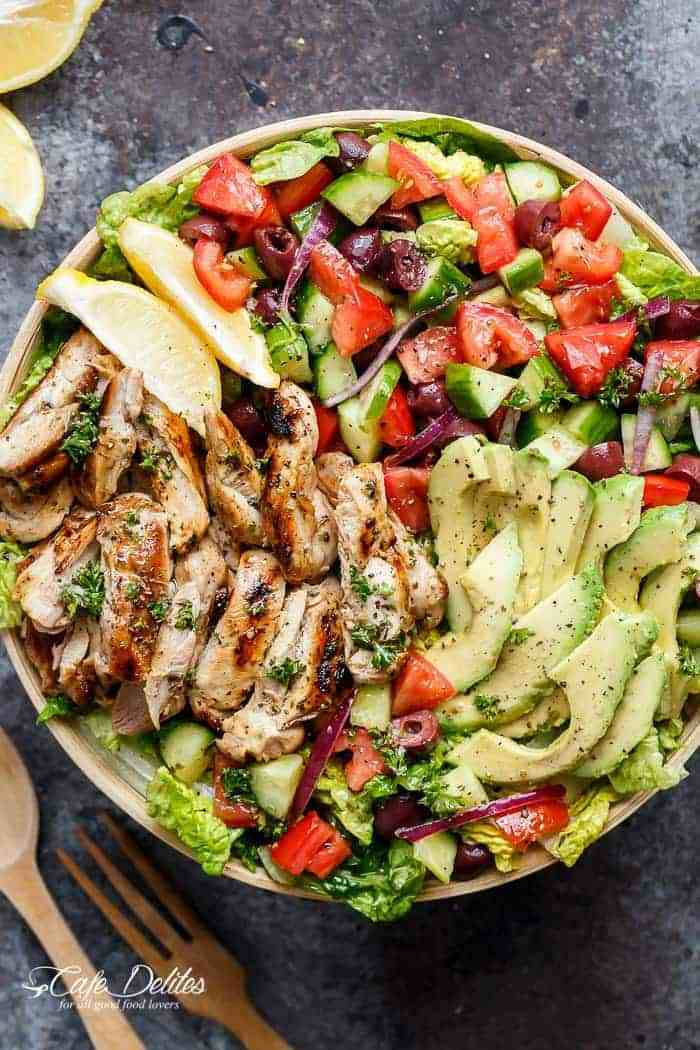 Grilled Chicken Salad Recipes
 Grilled Lemon Herb Mediterranean Chicken Salad Cafe Delites