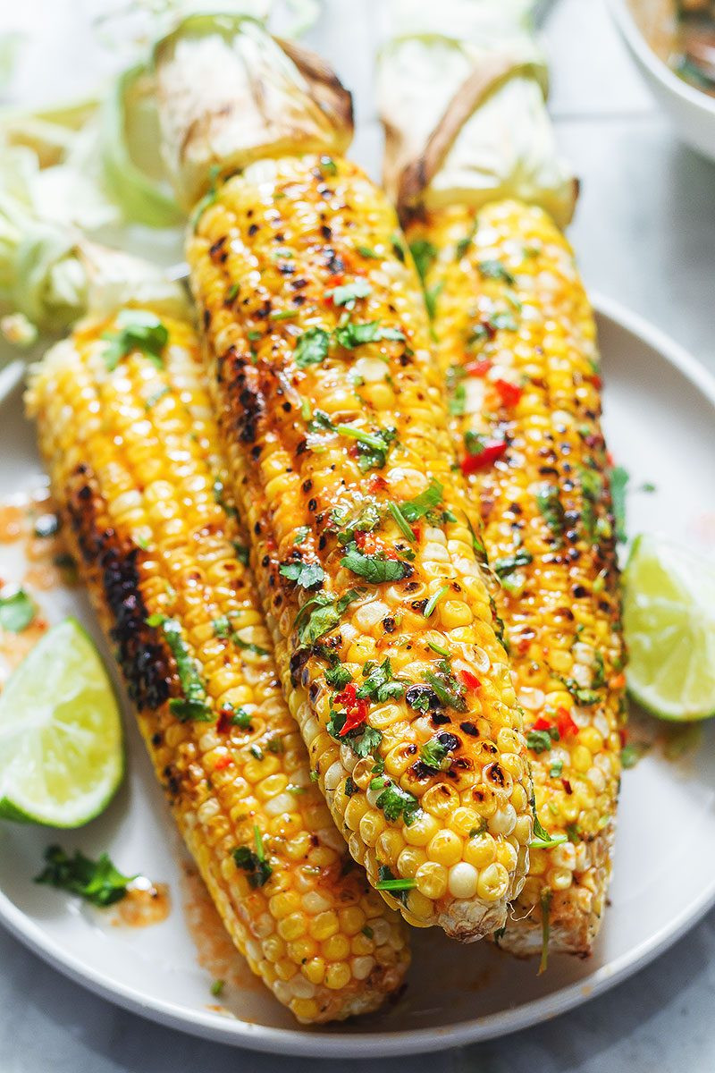 Grilled Corn On The Cob
 Grilled Corn on the Cob Recipe with Chili Lime Butter