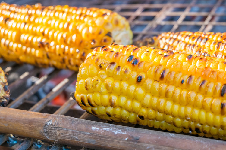 Grilled Corn On The Cob
 Grilled Corn on the Cob with Basil Olive Oil and Sea Salt