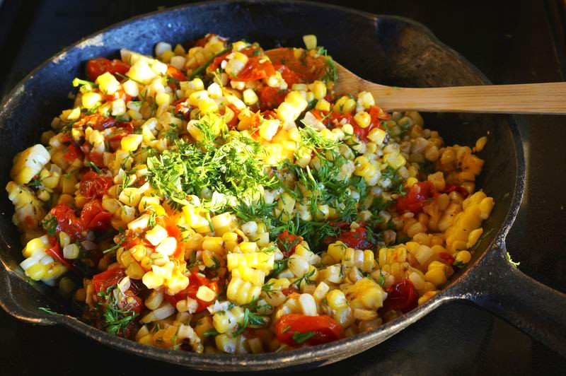 Grilled Corn Salad
 Grilled Corn & Tomato Salad