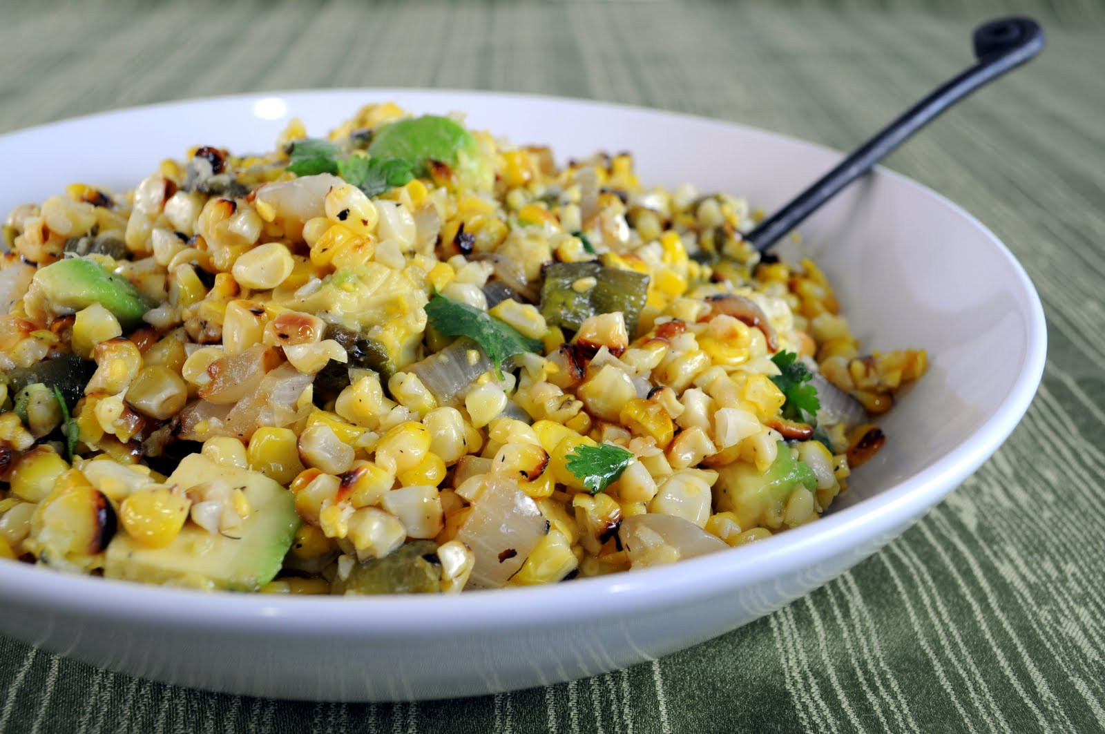 Grilled Corn Salad
 Grilled Corn Poblano and ion Salad with Lime