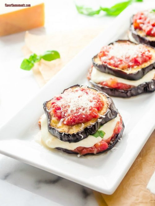 Grilled Eggplant Parmesan
 Grilled Eggplant Parmesan Stacks Flavor the Moments