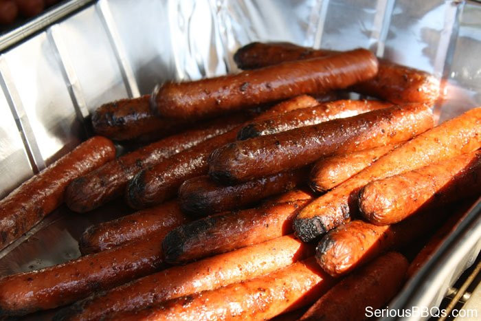 Grilled Hot Dogs
 Grilling Hot Dogs on a Meadow Creek BBQ36G Grill