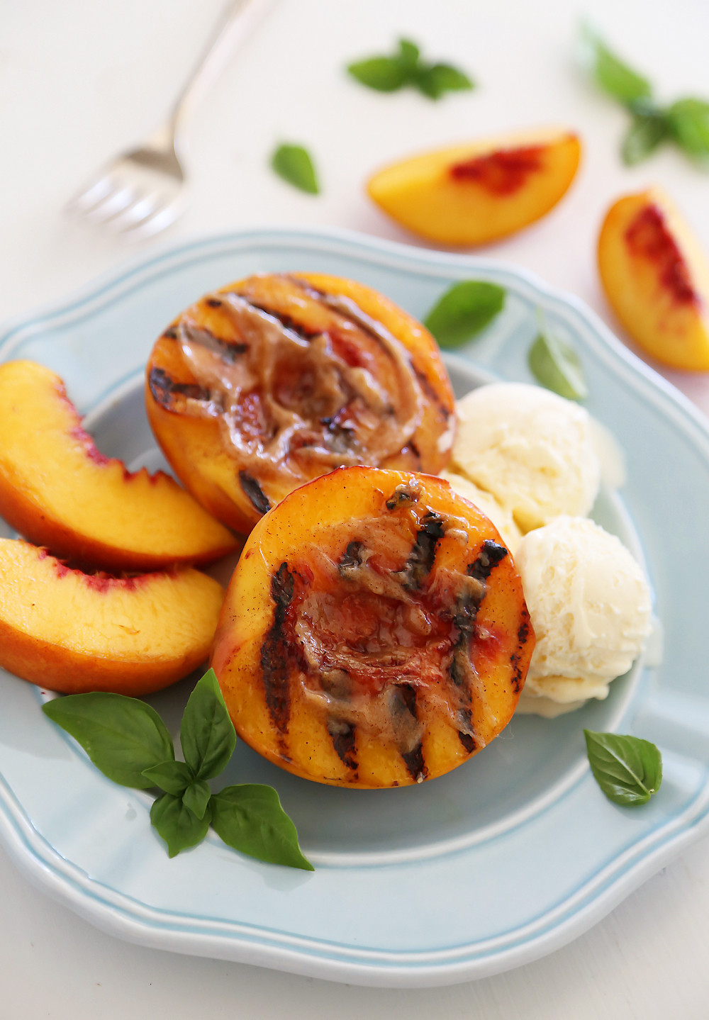 Grilled Peaches Dessert
 Grilled Peaches with Cinnamon Sugar Butter