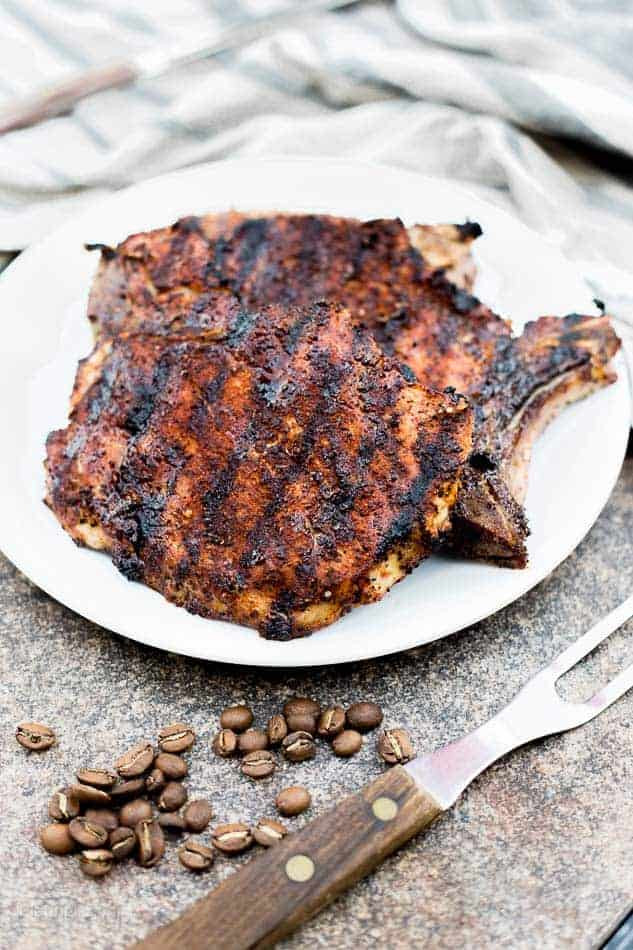 Grilled Pork Chops Rub
 coffee rubbed pork chops