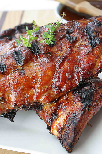 Grilled Pork Ribs Recipe
 Grilled Baby Back Pork Ribs with Molasses & Bourbon Sauce
