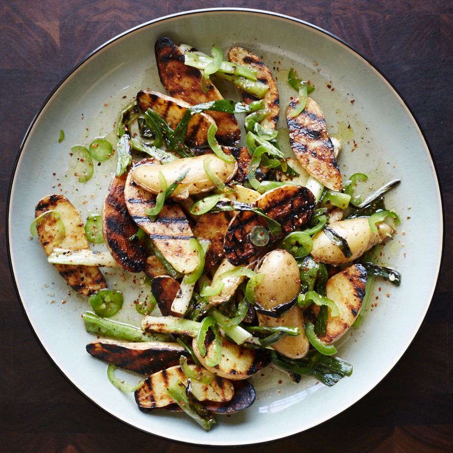 Grilled Potato Salad
 Grilled Potato Salad with Scallion Vinaigrette Recipe