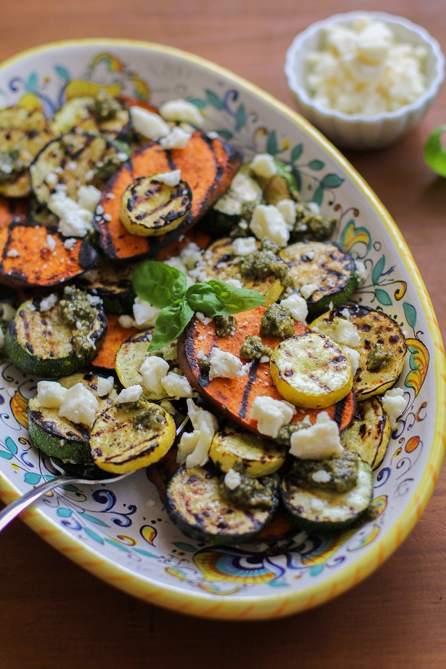 Grilled Side Dishes
 Grilled Sweet Potatoes Zucchini and Yellow Squash with