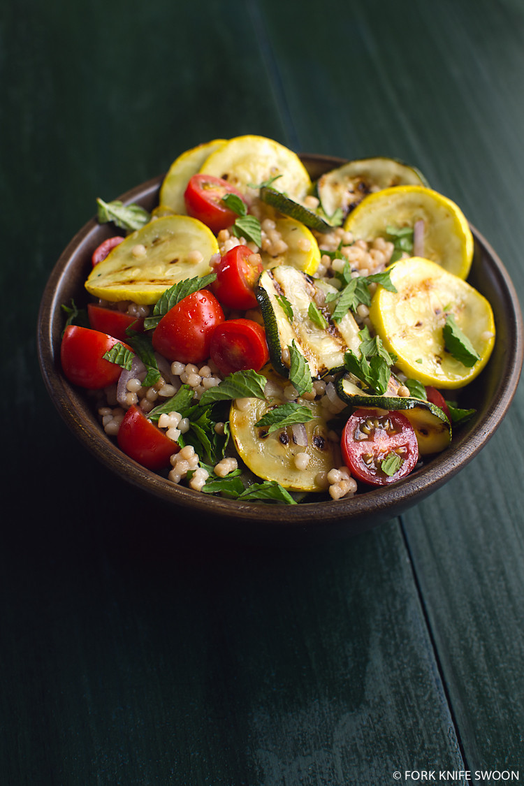 Grilled Summer Squash
 Grilled Summer Squash Couscous and Tomato Salad