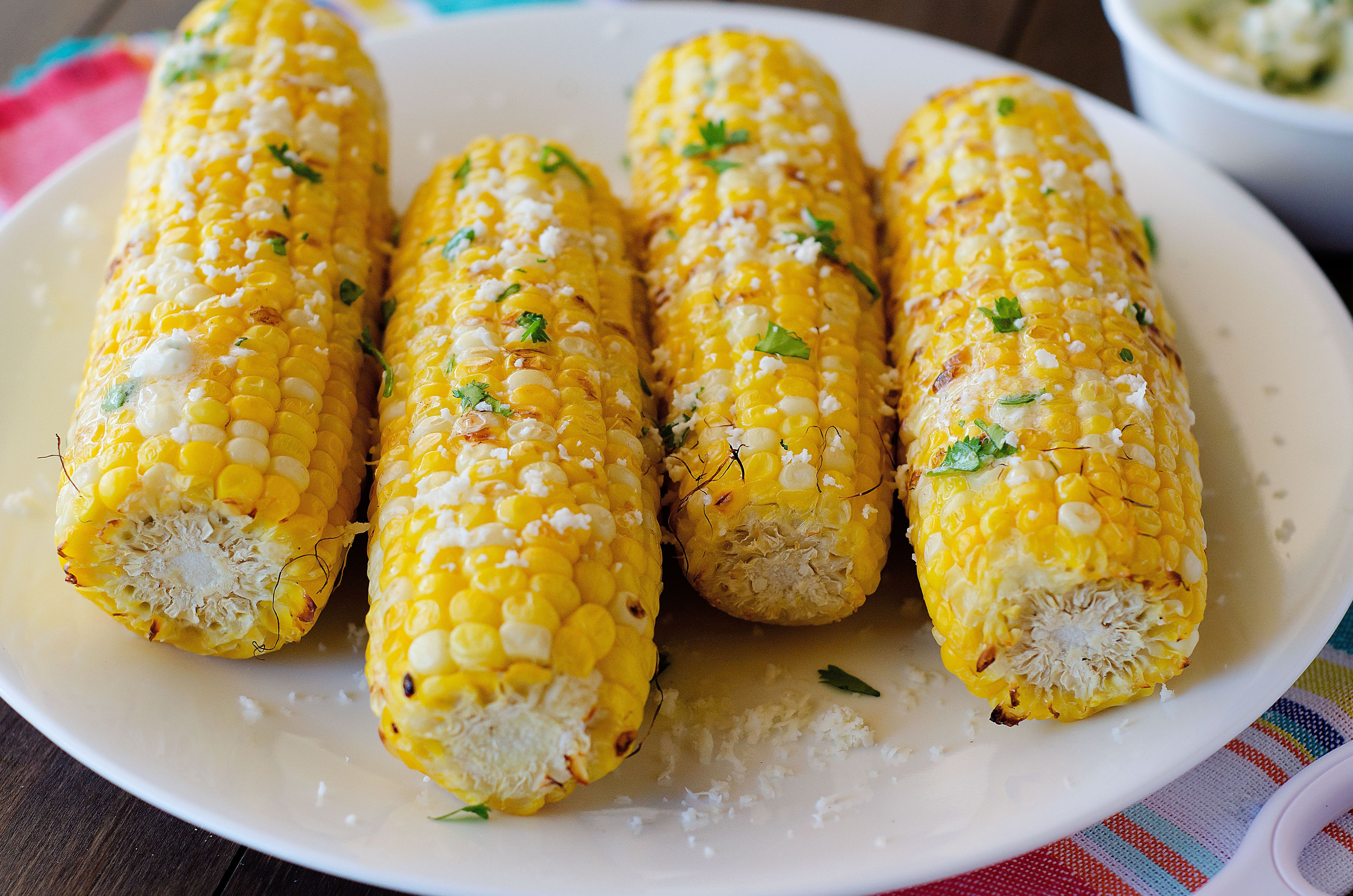 Grilled Sweet Corn
 Grilled Corn with Cilantro Lime Butter