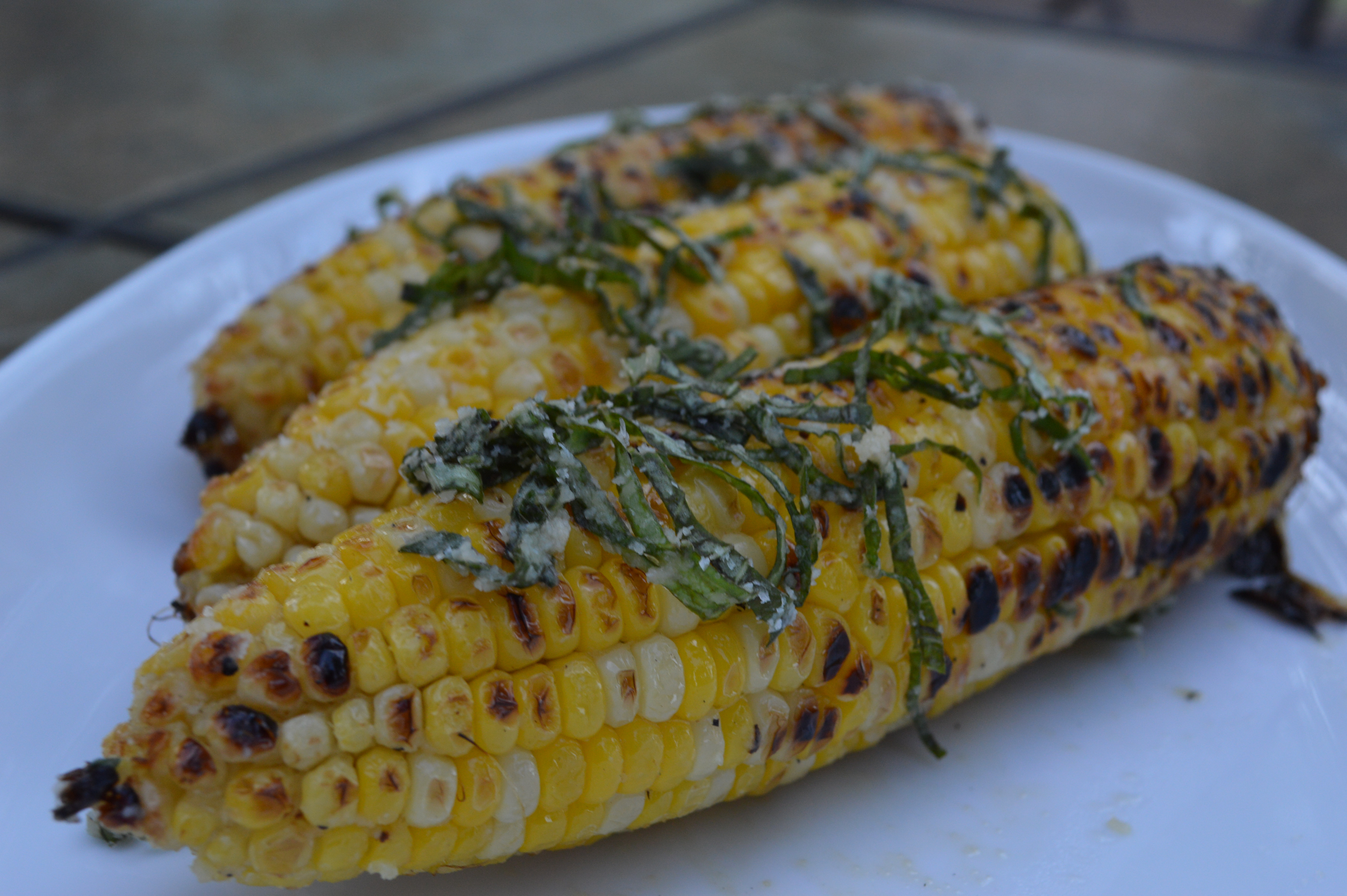 Grilled Sweet Corn
 Grilled Basil Sweet Corn