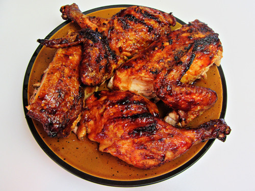 Grilled Whole Chicken
 Grilled Butterflied Whole Chicken with Barbecue Sauce